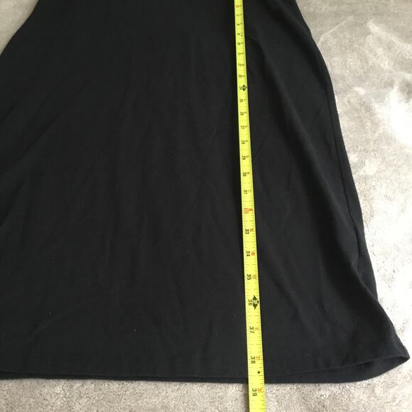 Theory Black Midi Sleeveless Pima Cotton Modal blend Shirt Dress Sz S - Picture 7 of 7